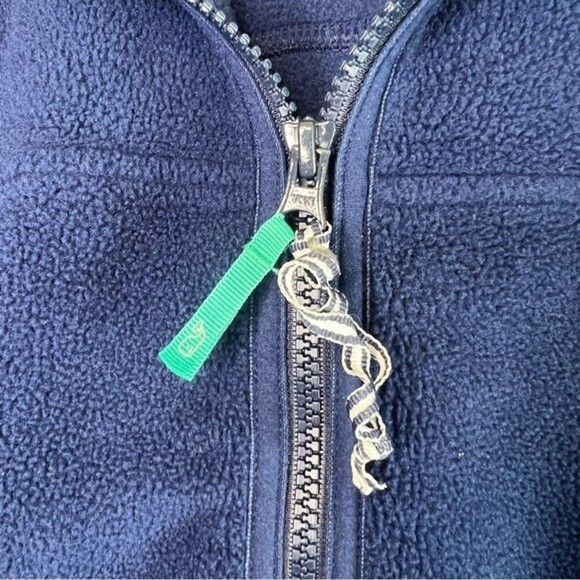 Vineyard Vines Blue Green Trim Full Zip Light Hooded Fleece Jacket Youth LG - Picture 2 of 10